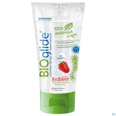 Sie sehen eine Packung Bioglide Erdbeer 80ml, Produktbild: 02 Bioglide Erdbeer 80ml, A-Nr.: 3432042 - 02