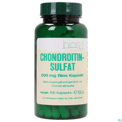Sie sehen eine Packung Bios Chondroitinsulfat 200mg 100 Kapseln, Produktbild: 02 Bios Chondroitinsulfat 200mg 100 Kapseln, A-Nr.: 3890945 - 02