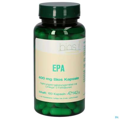 Sie sehen eine Packung Bios Epa 400mg 100 Kapseln, Produktbild: 02 Bios Epa 400mg 100 Kapseln, A-Nr.: 4341531 - 02