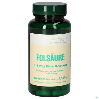 Bios Folsäure 2.5mg 100 Kapseln, A-Nr.: 5089921 - 01