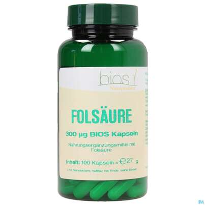 Bios Folsäure 300 µg 100 Kapseln, A-Nr.: 3891198 - 01