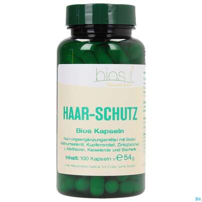 Sie sehen eine Packung Bios Haar-schutz 100 Kapseln, Produktbild: 02 Bios Haar-schutz 100 Kapseln, A-Nr.: 4137144 - 02