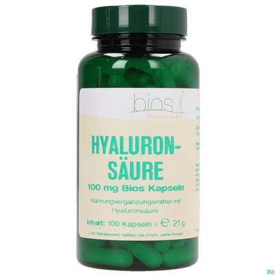 Sie sehen eine Packung Bios Hyaluronsäure 100 Kapseln, Produktbild: 02 Bios Hyaluronsäure 100 Kapseln, A-Nr.: 3891583 - 02