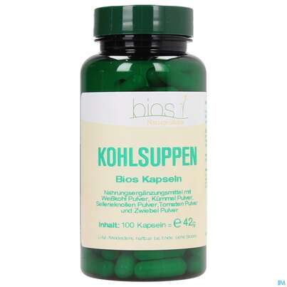 Sie sehen eine Packung Bios Kohlsuppen 100 Kapseln, Produktbild: 02 Bios Kohlsuppen 100 Kapseln, A-Nr.: 4089037 - 02