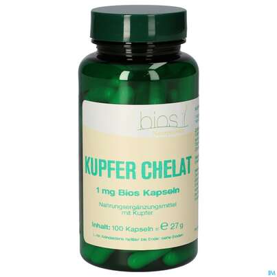 Bios Kupfer Chelat 1mg 100 Kapseln, A-Nr.: 5231388 - 02