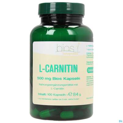 Bios l-carnitin 500mg 100 Kapseln, A-Nr.: 3892022 - 01