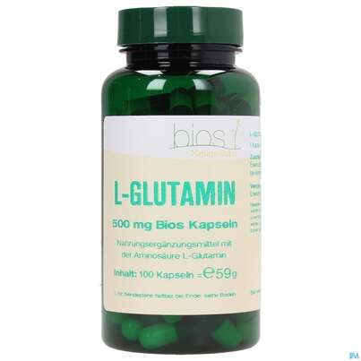 Bios l-glutamin 500mg 100 Kapseln, A-Nr.: 3892074 - 01