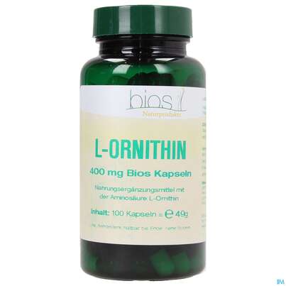 Bios l-ornithin 400mg Kapseln 100 Kapseln, A-Nr.: 3892186 - 02