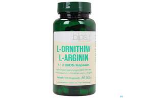 Bios l-ornithin/l-arginin 1:2 100 Kapseln, A-Nr.: 3892192 - 01