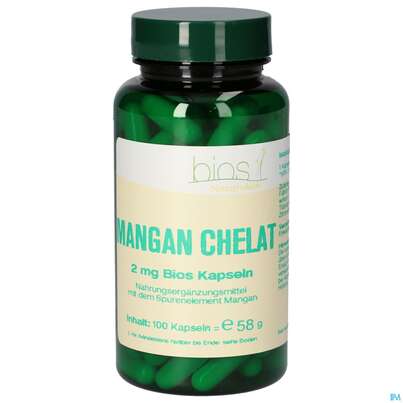 Bios Mangan Chelat 2mg 100 Kapseln, A-Nr.: 5231431 - 02
