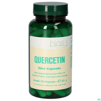 Sie sehen eine Packung Bios Quercetin 100 Kapseln, Produktbild: 01 Bios Quercetin 100 Kapseln, A-Nr.: 3892967 - 01