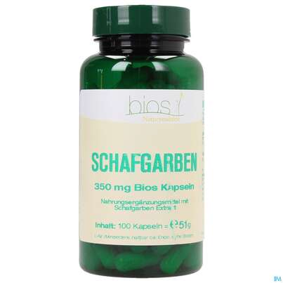 Sie sehen eine Packung Bios Schafgarben 100 Kapseln, Produktbild: 02 Bios Schafgarben 100 Kapseln, A-Nr.: 3893145 - 02