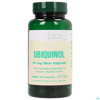 Sie sehen eine Packung Bios Ubiquinol 50mg 100 Kapseln, Produktbild: 02 Bios Ubiquinol 50mg 100 Kapseln, A-Nr.: 4089072 - 02