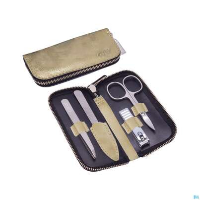 Sie sehen eine Packung Canal Etui/4-teilig Reissverschluss Nubukleder Goldveredel5381- 1st, Produktbild: 01 Canal Etui/4-teilig Reissverschluss Nubukleder Goldveredel5381- 1st, A-Nr.: 5725239 - 01