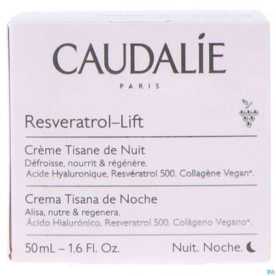 Sie sehen eine Packung Caudalie Resveratrol/lift Kraeuternachtcreme 50ml, Produktbild: 01 Caudalie Resveratrol/lift Kraeuternachtcreme 50ml, A-Nr.: 4363975 - 01