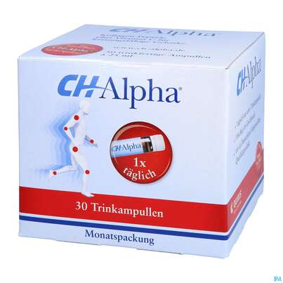 Sie sehen eine Packung Ch-alpha Trink-ampullen 25ml 30st, Produktbild: 02 Ch-alpha Trink-ampullen 25ml 30st, A-Nr.: 2977124 - 02