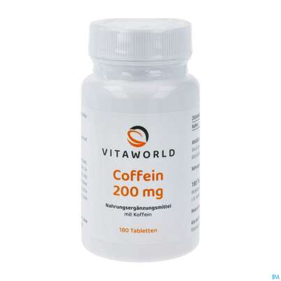 Coffein Tabl 200mg Vegan -vita World 180st, A-Nr.: 4996545 - 02