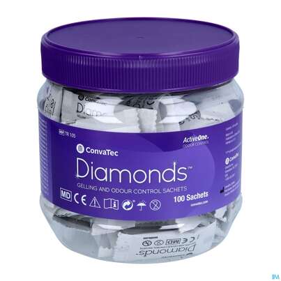 Sie sehen eine Packung Convatec Diamonds Geruchsbanner Und Superabsorber -, Produktbild: 01 Convatec Diamonds Geruchsbanner Und Superabsorber -, A-Nr.: 4089416 - 01