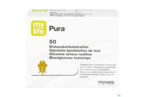 Diagnostika U.zubehoer Blutzuckermessgeraet My/pura Teststreifen Box 50st, A-Nr.: 3943541 - 01