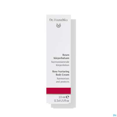 Sie sehen eine Packung Dr. Hauschka Rosen Körperbalsam 10ml, Produktbild: 01 Dr. Hauschka Rosen Körperbalsam 10ml, A-Nr.: 2051875 - 01