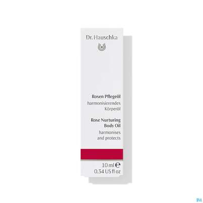 Sie sehen eine Packung Dr. Hauschka Rosen Pflegeöl 10ml, Produktbild: 01 Dr. Hauschka Rosen Pflegeöl 10ml, A-Nr.: 3282789 - 01