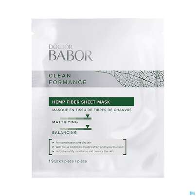 Sie sehen eine Packung Dr.babor Cleanformance Hemp Sheet Mask 40114 1st, Produktbild: 01 Dr.babor Cleanformance Hemp Sheet Mask 40114 1st, A-Nr.: 5683601 - 01