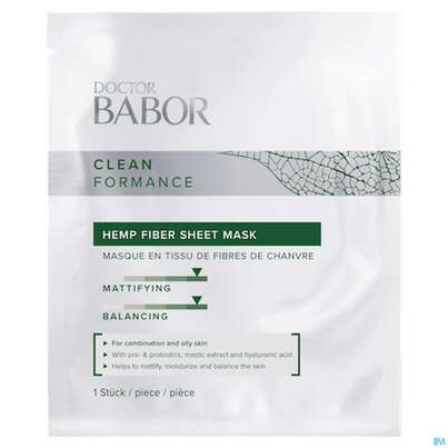 Sie sehen eine Packung Dr.babor Cleanformance Hemp Sheet Mask 40114 1st, Produktbild: 02 Dr.babor Cleanformance Hemp Sheet Mask 40114 1st, A-Nr.: 5683601 - 02