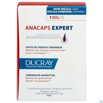 Ducray Anacaps F.d.haar Haarausfall Kapseln Expert23 90st, A-Nr.: 5688886 - 01