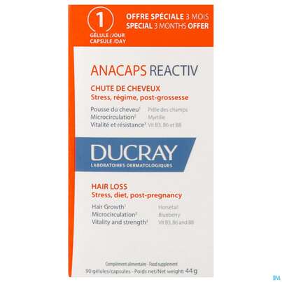 Ducray Anacaps F.d.haar Haarausfall Kapseln Reaktiv23 90st, A-Nr.: 5744975 - 04