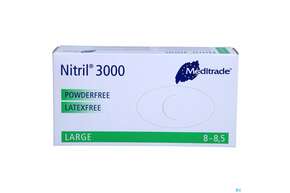 Einmalhandschuhe Eurohelp Puderfrei/latexfrei Nitril Blau L 100st, A-Nr.: 4295297 - 01