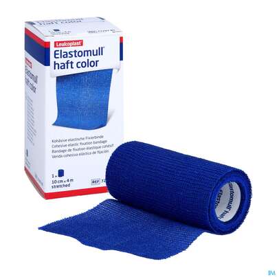 Sie sehen eine Packung Elastische Binden Elastomull/haft/color Blau 4mx10cm 1st, Produktbild: 05 Elastische Binden Elastomull/haft/color Blau 4mx10cm 1st, A-Nr.: 5427105 - 05