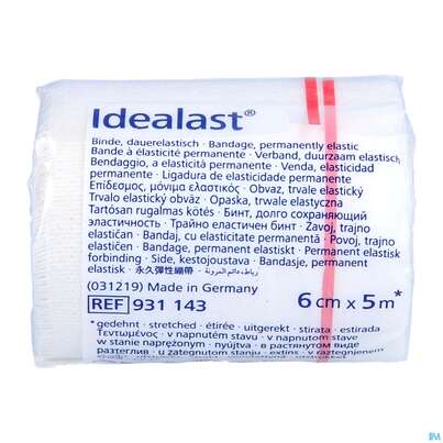 Sie sehen eine Packung Elastische Binden Idealast 10 Binden Unterverpackt 5mx 6cm 1st, Produktbild: 04 Elastische Binden Idealast 10 Binden Unterverpackt 5mx 6cm 1st, A-Nr.: 1738162 - 04
