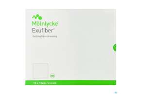 Exufiber Steril 15x 15cm 10st, A-Nr.: 4301684 - 01