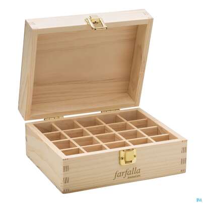 Sie sehen eine Packung Farfalla Aromakoffer Fuer 20 Aetherische Oele 1st, Produktbild: 01 Farfalla Aromakoffer Fuer 20 Aetherische Oele 1st, A-Nr.: 5355340 - 01