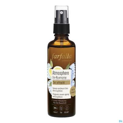 Sie sehen eine Packung Farfalla Bio-raumspray Atmosphere Lemongrass 75ml, Produktbild: 01 Farfalla Bio-raumspray Atmosphere Lemongrass 75ml, A-Nr.: 4908222 - 01