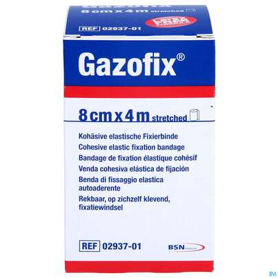 Sie sehen eine Packung Fixierbinden Elastische Binden Unterzugbinde/gazofix Hautfarbe 4mx 8cm 1st, Produktbild: 01 Fixierbinden Elastische Binden Unterzugbinde/gazofix Hautfarbe 4mx 8cm 1st, A-Nr.: 0523235 - 01