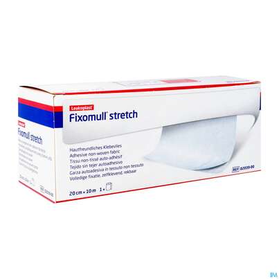 Sie sehen eine Packung Fixierbinden Fixomull/stretch Fixierverband 10mx20cm 1st, Produktbild: 02 Fixierbinden Fixomull/stretch Fixierverband 10mx20cm 1st, A-Nr.: 0546182 - 02