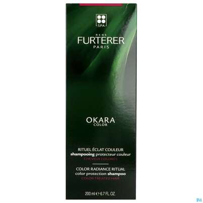 Sie sehen eine Packung Furterer Okara Color Farbschutz-shampoo 200ml, Produktbild: 01 Furterer Okara Color Farbschutz-shampoo 200ml, A-Nr.: 5439781 - 01