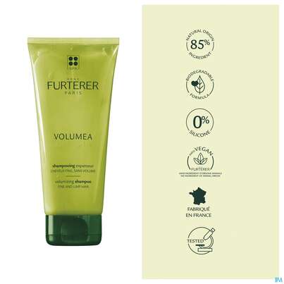 Sie sehen eine Packung Furterer Volumea Volumen-shampoo 200ml, Produktbild: 07 Furterer Volumea Volumen-shampoo 200ml, A-Nr.: 5439930 - 07