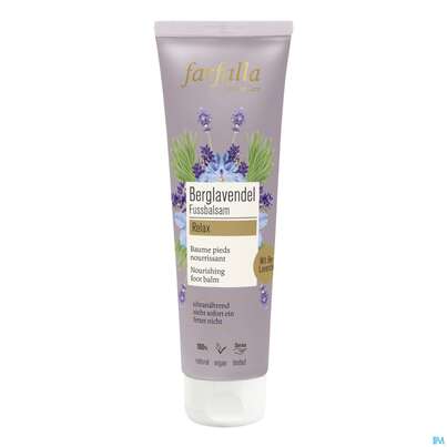 Sie sehen eine Packung Fuss Balsam Farfalla Berglavendel 75ml, Produktbild: 01 Fuss Balsam Farfalla Berglavendel 75ml, A-Nr.: 5781143 - 01