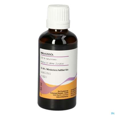 Sie sehen eine Packung Gall Pharma Walnussöl Embamed, Produktbild: 01 Gall Pharma Walnussöl Embamed, A-Nr.: 5687378 - 01