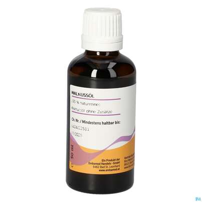 Sie sehen eine Packung Gall Pharma Walnussöl Embamed, Produktbild: 02 Gall Pharma Walnussöl Embamed, A-Nr.: 5687378 - 02
