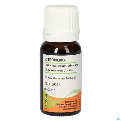 Sie sehen eine Packung Gall Pharma Zitronenöl Embamed, Produktbild: 04 Gall Pharma Zitronenöl Embamed, A-Nr.: 5038645 - 04