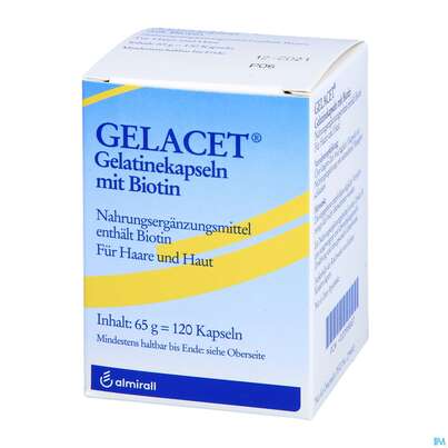 Gelatine Kapseln Gelacet +biotin 120st, A-Nr.: 2794903 - 02