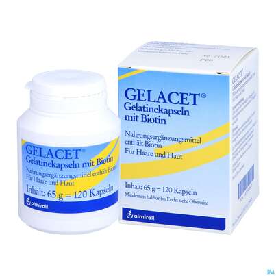 Gelatine Kapseln Gelacet +biotin 120st, A-Nr.: 2794903 - 04