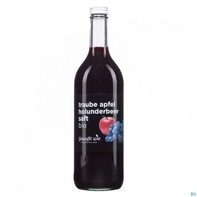 Sie sehen eine Packung Gewusst Wie Bio Saft Traube Apfel Holunder 750ml, Produktbild: 02 Gewusst Wie Bio Saft Traube Apfel Holunder 750ml, A-Nr.: 4110381 - 02