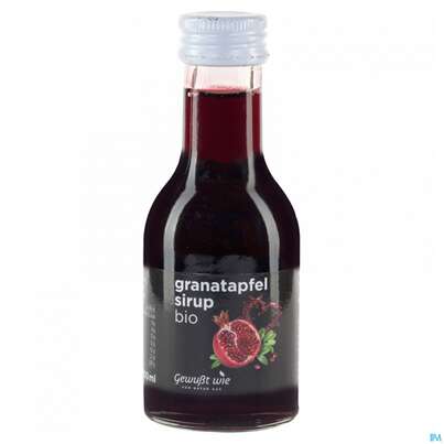 Sie sehen eine Packung Gewusst Wie Bio Sirup Granatapfel 100ml, Produktbild: 02 Gewusst Wie Bio Sirup Granatapfel 100ml, A-Nr.: 4245135 - 02
