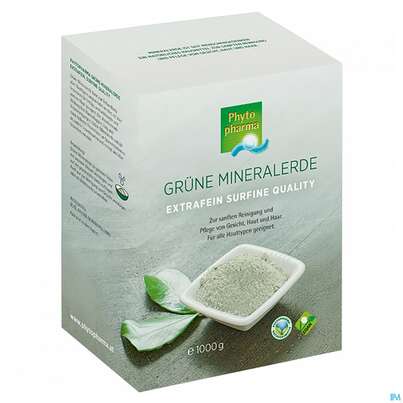 Sie sehen eine Packung Gruene Mineralerde Phytopharma Surfine Extrafein 1000g, Produktbild: 02 Gruene Mineralerde Phytopharma Surfine Extrafein 1000g, A-Nr.: 4764740 - 02