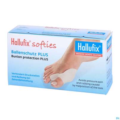 Sie sehen eine Packung Hallufix Softies/ballenschutz Plus 1st, Produktbild: 02 Hallufix Softies/ballenschutz Plus 1st, A-Nr.: 4934633 - 02