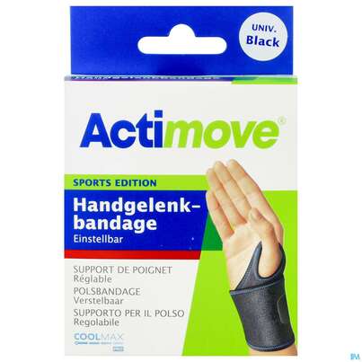 Sie sehen eine Packung Handgelenksbandagen Actimove/sport Einstellbar 14-20cm 75626 1st, Produktbild: 01 Handgelenksbandagen Actimove/sport Einstellbar 14-20cm 75626 1st, A-Nr.: 5263359 - 01